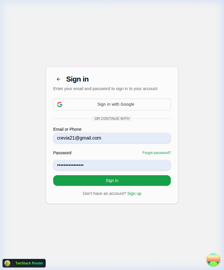 Login Page